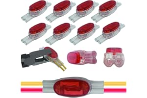 Connecteur Telephone, CTRICALVER Cable Connecteur U1R orange 8pièces Connecteurs Épissure Avec remplissage de graisse d'étanchéité, Bouton connecteur fil telephone