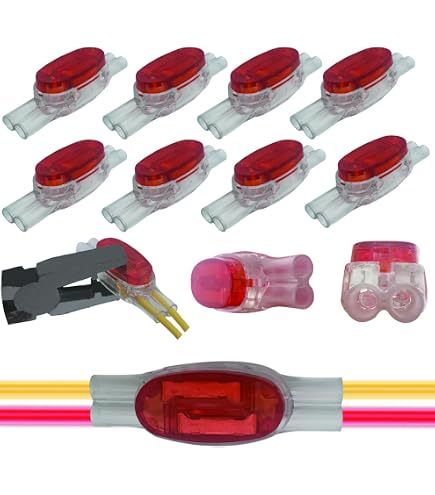 H-Verbinder-Stecker 2-polig Für 18-22 AWG (0,35-0,75mm²) – CTRICALVER Schnellklemme, 15 Stück, Für Niederspannung & KFZ, Ohne Abisolieren