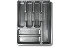 TU TENDENCIA UNICA BigBuy Home S3606386 Organizador para Cubiertos Metálico, Plástico, 30 X 4.5 X 38 Cm, Materiales Varios, Multicolor