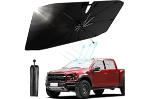 Txeouse Parasole Auto Parabrezza Interno,2024 Aggiornamento Parasole Auto Ombrello,360° Rotazione,Pieghevole,Parasole E Isolamento Termico,Adatto Alla Maggior Parte Delle Auto E Suv (145 X 85CM)