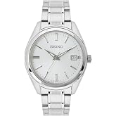 Seiko Men Analogue Watch with Stainless Steel Band