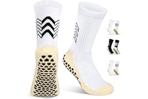 VOBUKE Calzettoni Calcio Bambino 2/3 Paia Calze Grip Calcio Bambina Calzini Antiscivolo Bambino Elastiche Cotone Calze Sportive Basket per Ragazzi Ragazze 5-12 per L'allenamento, Basket, Corsa, Sport