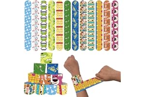 CXKPVFN 24PCS Story Slap Bracelets,12 Styles Story Super Slap Wrist Bands,Story Slap Bands Wristbands For Kids Story Party Bag Fillers Classroom Prizes Party Favors Birthday Gift