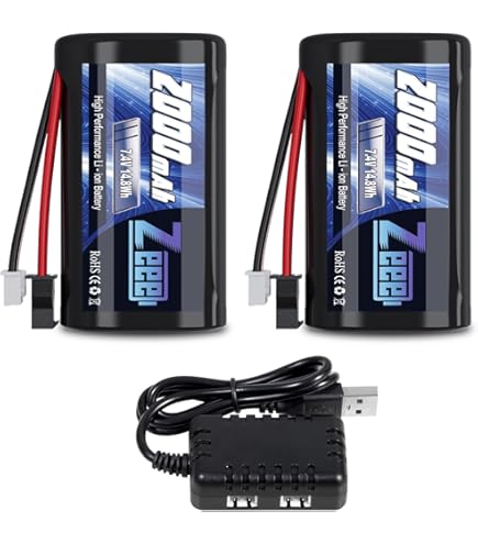 HSP Himoto Originele Wltoys LiPo-accu 7,4 V 1100 mAh met JST-aansluiting voor RC voertuigen van WLToys o.a. Vortex A949, A959, A969, A979, K929, Monstertruck, Buggy, Truggy, Crawler, reserveaccu HSP Himoto Originele Wltoys LiPo-accu 7,4 V 1100 mAh met JST-aansluiting voor RC voertuigen van WLToys o.a. Vortex A949, A959, A969, A979, K929, Monstertruck, Buggy, Truggy, Crawler, reserveaccu