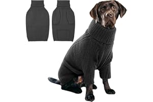 IECOii Dog Jumper XL,Extra Large Dog Jumper for Daily Christmas Clothes,Pet Thick Warm Knit Dog Clothes For Big Dogs Boy Girl,Turtleneck Dog Sweaters Fall Winter Apparel for Pitbull Labrador Retriever
