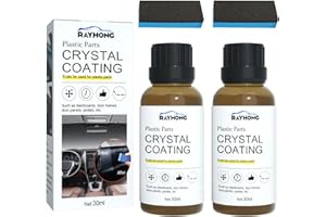 Toerjii Renovateur Plastique, Renovateur Plastique Voiture Extérieur, Efface Rayure Plastique pour Voitures, Motos Entretien Exterieur/Interieur du Plastique 30ML (2 Set)