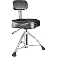 SONICAKE Drum Throne with Backrest Hydraulic Adjustable Height Double-braced Drum Chair Removable Drum Stool for Adult Drummers Guitar Players