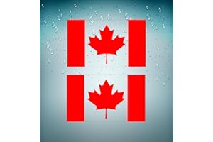 AKACHAFACTORY 2x Transparent Sticker Car Motorcycle Biker Canada Canadian Flag Sticker