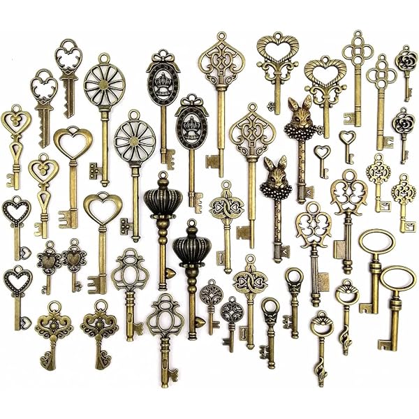 ARTESTAR 150 Pezzo Chiavi Vintage Decorativo Misto Vecchio Bronzo Chiavi Antiche Vintage Gadget per Matrimonio Decorativo Antico Decorativo Ciondoli per Collane