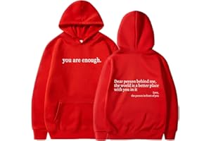ARTSIM Dear Person Behind Me Sweatshirt Hoodie, You Are Enough Dear Person Behind Me Sweatshirts for Women Men,Y2K Hoodies