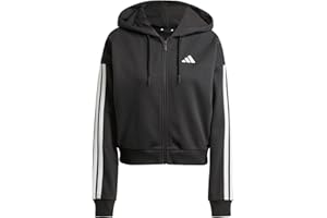 adidas Donna Essentials 3-Stripes French Terry Full Zip Hoodie