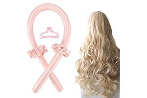 iTauyees Varilla para Rizar sin Calor, Conjunto de Rizador Perezoso, para Herramientas de Peinado de Cabello Medio y Largo (Rosa)