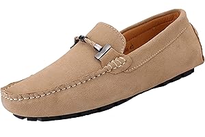 SMajong Uomo Mocassini Pelle Scamosciato Scarpe di Guida Comfort Scarpe Oxford Classico Penny Loafers Moda Pantofole 38-47.5 EU