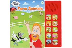 LITTLE FROG TOYS Steve e Maggie Libro Sonoro Animali della Fattoria, 10 Pulsanti con Canzoni per Bambini, Libro Educativo Interattivo per 3+ Anni