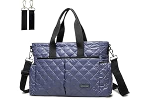 ROYAL FAIR Nappy Changing Bags, Baby Changing Bag For Mom And Dad Portable Messenger Tote Bag With Pram Clips, Maternity Diaper Bag Travel Tote Bag (Purple,Medium)