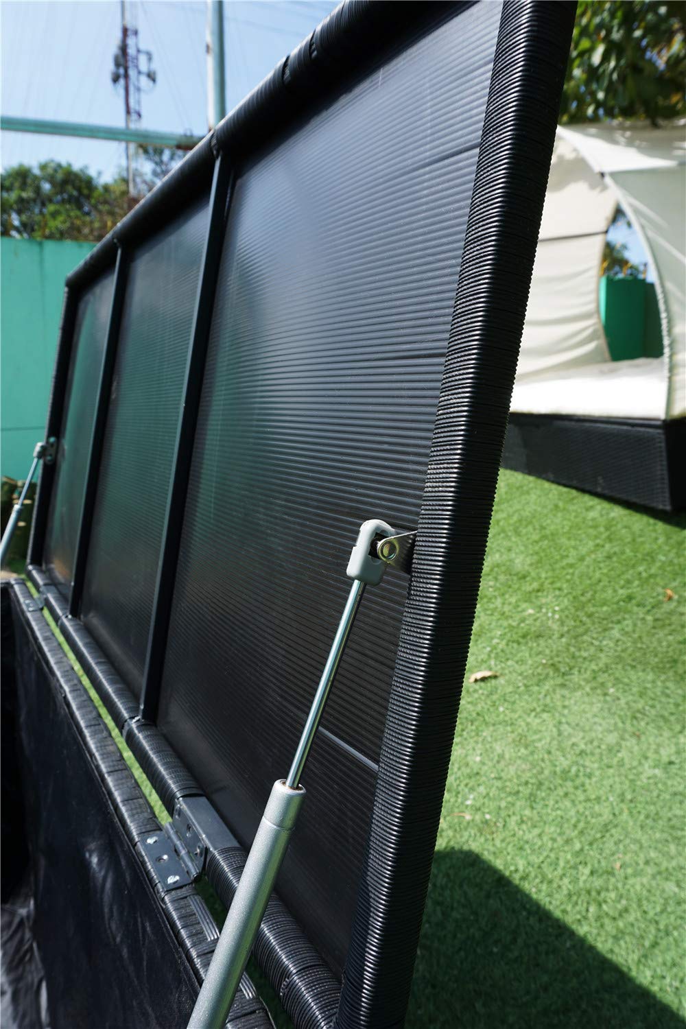 Froadp Auflagenbox Wasserdicht Kissenbox Gartenbox Polyrattan 360L verstärktem Deckel und Gasdruckfedern – Bild 8