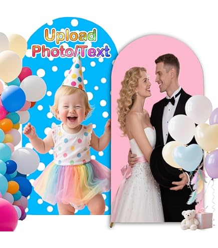 Sfondo Ad Arco Personalizzato CORFOTO Con Foto E Testo, Per Matrimoni, Compleanni E Baby Shower, Disponibile In 5 Misure