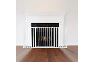 Safetots Parascintile Multi-Pannello per Camini, Profondità 46cm x Larghezza 164cm, Bianco, Sicurezza Antincendio per Bambini e Animali Domestici, Barriera di Sicurezza per Camini