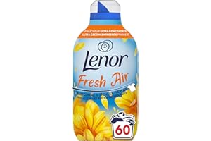 Lenor Air Frais, Adoucissant Linge, 60 Lavages, Rayons de Soleil, Formule Fraîcheur Ultra Concentrée, Pour Un Vent De Fraîcheur Et De Propreté Lavage Après Lavage