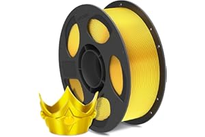 ‎ANYCUBIC ANYCUBIC Silk PLA Filament, Seide Filament 1,75mm, Kontrollierbarer Glanz 3D Drucker Filament, Seidentexturen Prächtige Farbe 1KG Silk Glanzgold
