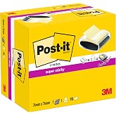 Post-It PRO-B-1SSCY-R330 Classic Note Dispenser with 1 Pack of Notes Black/Clear