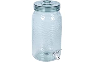 URBN-CHEF Large 5 Litre Clear Plastic Beverage Drinking Dispenser with Lid and Tap