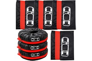 GOMETY Juego de 4 bolsas para neumáticos, 18-23 pulgadas, funda protectora para neumáticos, resistente al agua, a prueba de polvo, para transporte y almacenamiento limpios (diámetro 80 cm/31 pulgadas