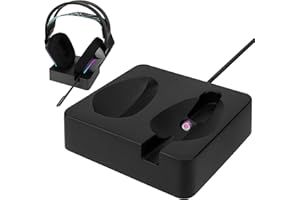 GEEKRIA Soporte de carga para auriculares Logitech G733 Lightspeed inalámbricos, base magnética de resina impresa en 3D, base de auriculares para juegos (negro)