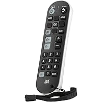 One For All Zapper+ Universal Fernbedienung TV - Steuerung von 3 Endgeräten - TV / Smart TV Set Top Box und Audiogeräte…