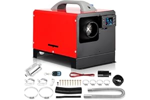 ‎TUBIAZ Tubiaz 12V 8 KW Diesel Lufterhitzer, Luft Dieselheizung,Standheizung Diesel,Diesel Luftheizung, Air Diesel Heizung mit Fernbedienung LCD Schalter für Auto, LKW, Wohnmobil, Bus (8kw horizontal)