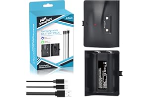 Uwayor Xbox-One Lot de 2 batteries rechargeables 1400 mAh avec câble de charge micro USB pour Xbox One X&S