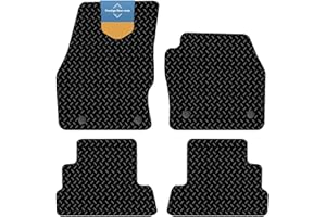 PRESTIGE FLOOR MATS LTD Prestige Mats, Tailored Car Floor Mat, Fits FORD KUGA 2015-2020- Car Floor, 3mm Rubber, Non-Slip Car Floor Mat, Waterproof Mat, Edged with Black Cloth Binding