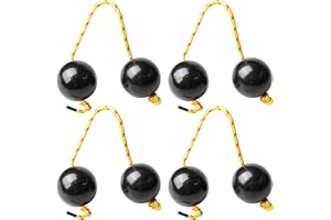 GOMETY Kashaka Aslatua - Juego de 4 pares de bolas de ritmo africano, agitador de ritmo, bola rítmica, coctelera de mano para fiestas, bodas y clases de música