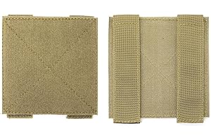 RALSPEC 1 Panel de identificación MOLLE con Gancho y Bucle de 10 cm x 10 cm para Parches tácticos de Moral, Insignias, Mochilas, Chalecos, Bolsas, Parche (Bronceado)