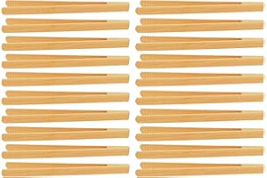 teemando® 20 X Marken Holz-Grillzange 40 cm aus Buchenholz für Wurst, Steaks und Gemüse. Die Bratwurst-Pinzette mit der Rillen-Fräsung