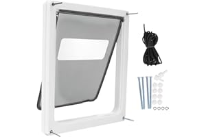 Trappe de porte pour animal Befied, grande taille, cadre télescopique, double entrée bidirectionnelle pour chien ou animal de compagnie