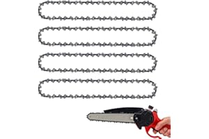 NCOALE 4PCS 8 Inch Chainsaw Chain, Mini Chainsaw Chains 45-link Replacement Chains Conductive Saw Chain Repair Accessories for Small Handheld Chainsaws Wood Trimming and Tree Pruning