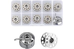 DesertBoy 9 Pièces Canette Metal Machine a Coudre avec 1 Pièces Boitier de Canette Métallique Universel pour Machine à Coudre brother, Lidl, Elna, Juki, Singer, Janome