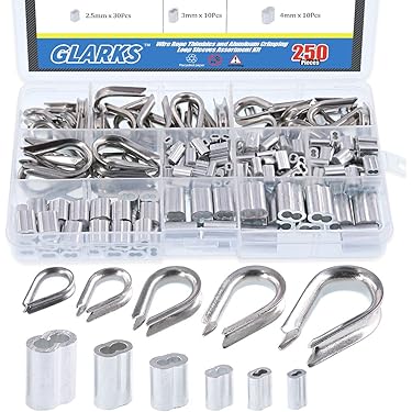 30 stuks kabelkousen, 12 mm, staalkabelkabelkabelkousen, verzinkt staal