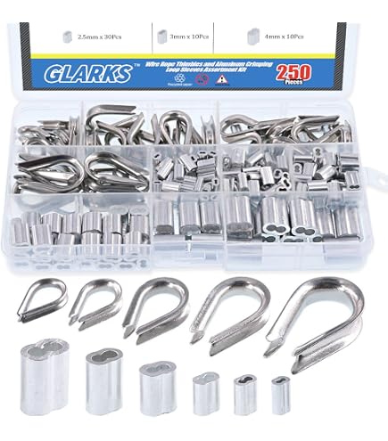Generico 2 Pezzi | Ditali In Acciaio Inox 304 Per Cavo Da 8 Mm | Protettori Per Funi Metalliche M10