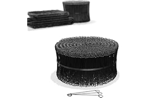 Heimfleiss® Attache fer, fil à béton 1,4 x 100-300 mm (1000 pcs.) - Fil d'attache gainé de PVC - Attache fil fer, fil à rouler pour perceuse & pince à rouler - Fermetures pour sacs métalliques