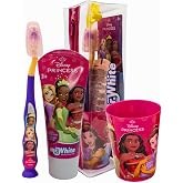 Mr.White Princess Toothbrush Bag for Children with Suction Cup on the Base, Bristle Cover, Toothpaste for Children with Mint