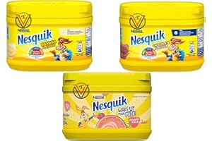 VIMIX Nesquik Chocolate, Strawberry, Banana Flavour Milkshake Powder 300g | 03 Flavours | Delicious milkshake mix