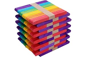 GoMaihe 600 Piezas Palos, Palos de Madera Palitos de Madera Natural, Adecuado para Paletas Caseras, Depilación con Cera, DIYartesanías, Diseños Creativos, Madera