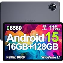 Android 15 タブレット DOOGEE U11 DOOGEE U11: Android 16 Tablet 16GB+128GB/2TB TF Octa-Core Android