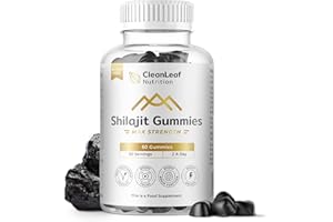 HILLTEN HEALTH Sugar Free Shilajit Gummies Max Strength | Pure 100% Authentic Himalayan Origin | High Fulvic Acid Content | 85+ Minerals | Boosts Immunity & Energy Vegan | 60 Gummies