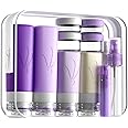 INSFIT 17 Pack Travel Bottles for Toiletries, CAA Approved Travel Size Containers with Labels, BPA Free Leak Proof Squeezable Silicone Tubes for Shampoo Conditioner Lotion Body Wash