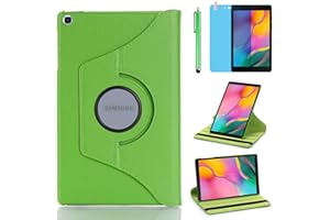 R.SHENGTE Case for Samsung Galaxy Tab A 8.0 inch 2019 (SM-T290 SM-T295 SM-T297) - 360 Degree Rotating Stand Case Full Protective Cover,With Stylus Pen,Screen Film (Green)
