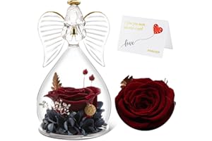 ‎QINQINXIN Qinqinxin Geschenke für Mama Oma Handgefertigte Ewige Rose Engel Figur, Geburtstagsgeschenk für Oma, Originelles Geschenke für Frauen Mutter zu Muttertag Valentinstag Geburtstag