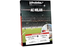 TICK&BOX Wonderbox Connect - Cofanetto Regalo - AC Milan Soggiorno - 1 Partita + 1 Notte in Albergo a Milano - 2 Persone - Valido 27 Mesi